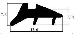 HY-2104铝合金密封条尺寸图
